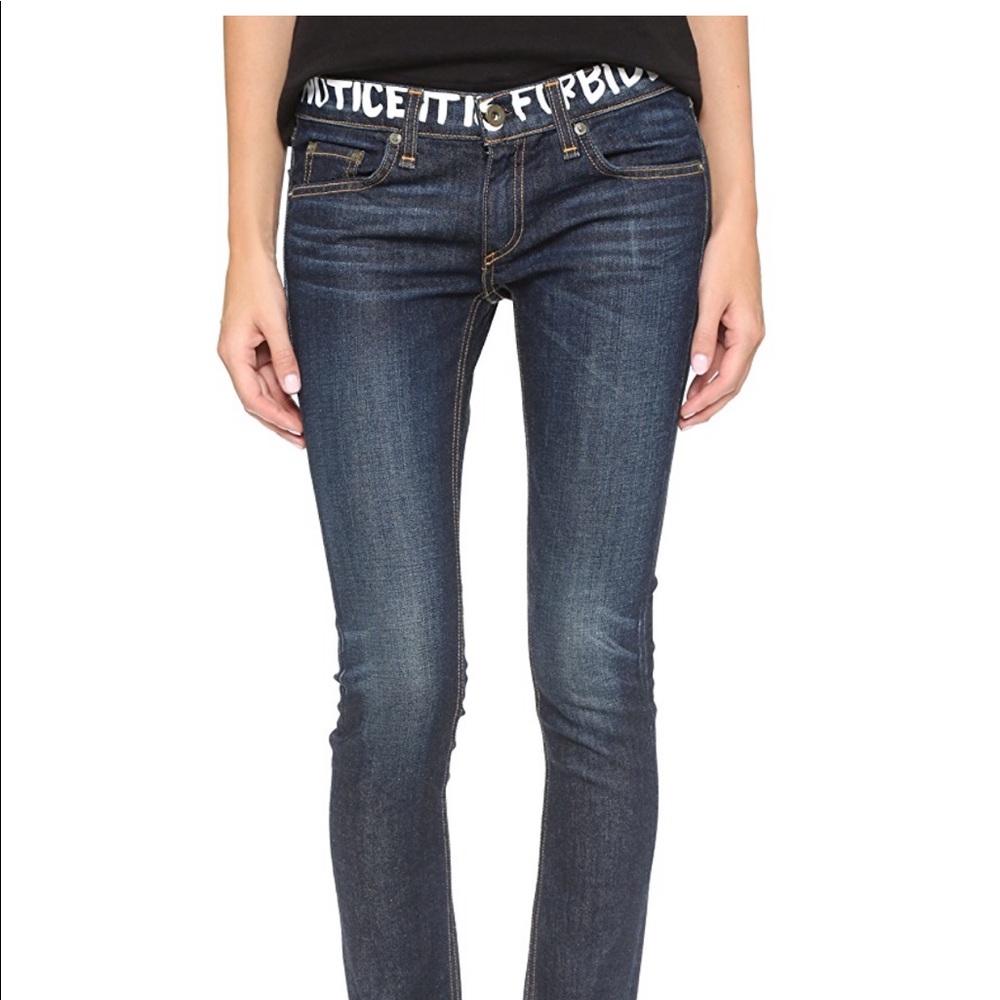 Rag $ bone size 27 graffiti tomboy jeans